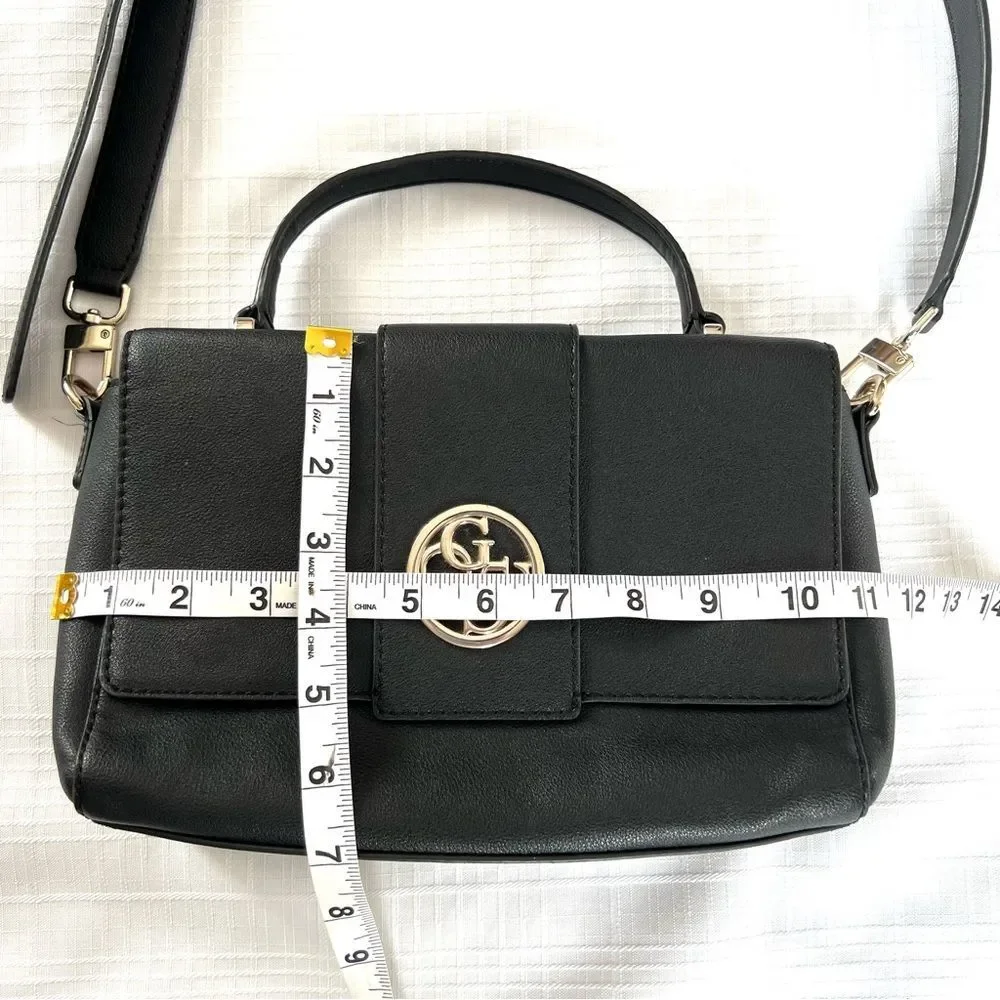 Guess Lani Crossbody Top Handle Adjustable Strap Flap Vegan Bag Purse